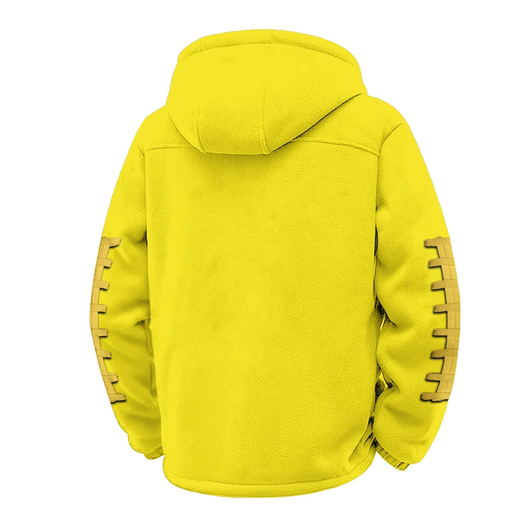 USC Winter Fleece Jacket, Cross-Training Thermal Zip HVN1445US - Yellow - Image 3