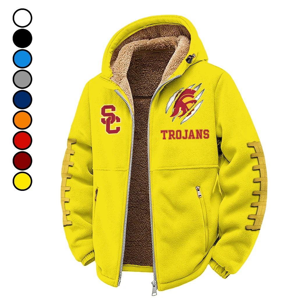 USC Winter Fleece Jacket, Cross-Training Thermal Zip HVN1445US - Yellow