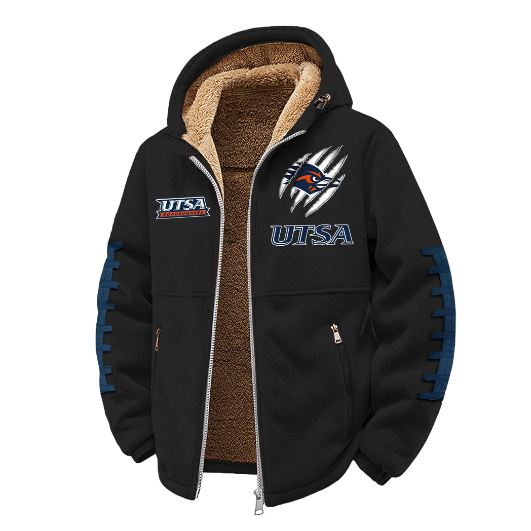UTSA Winter Fleece Jacket, Ski & Snowboard Mid-Layer HVN1445UT - Black - Image 2