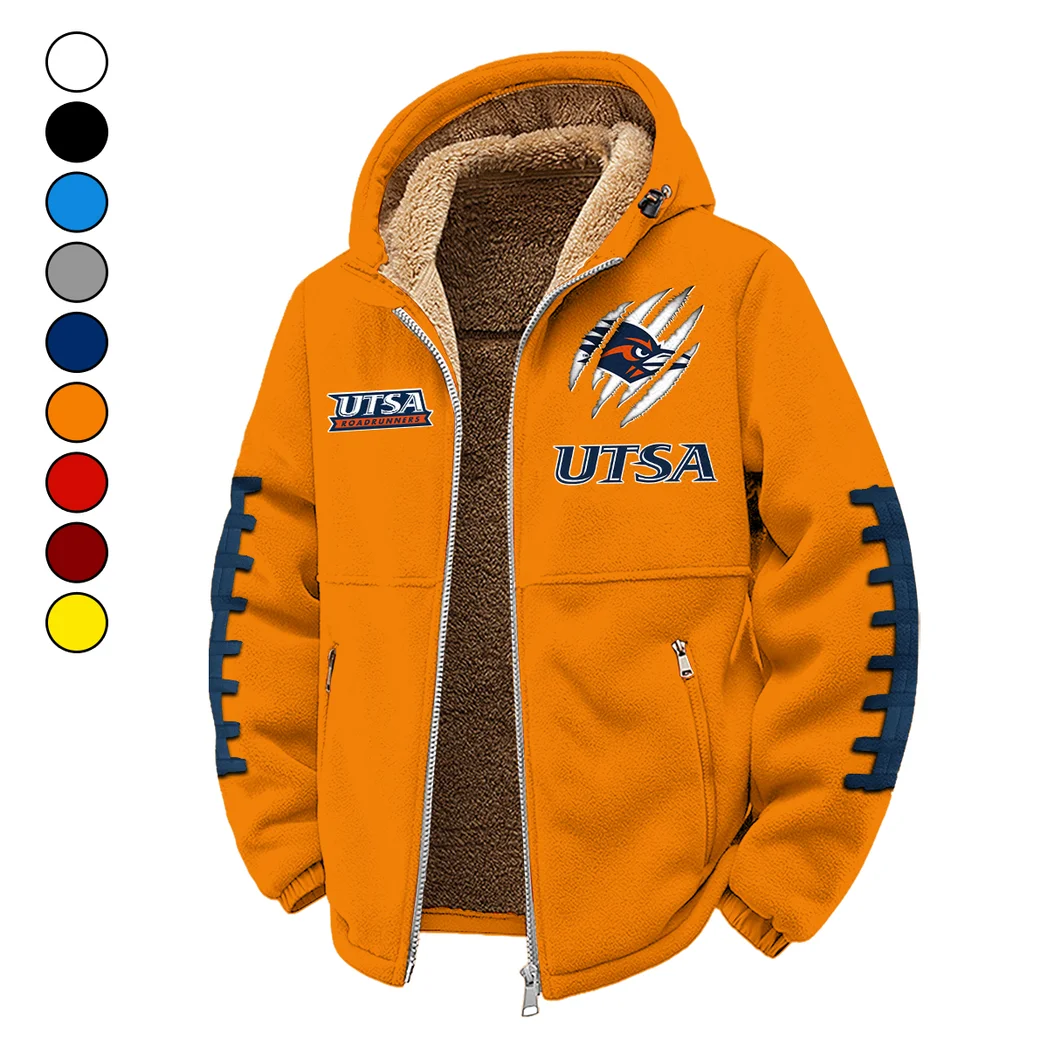 UTSA Winter Fleece Jacket, Ski & Snowboard Mid-Layer HVN1445UT - Orange