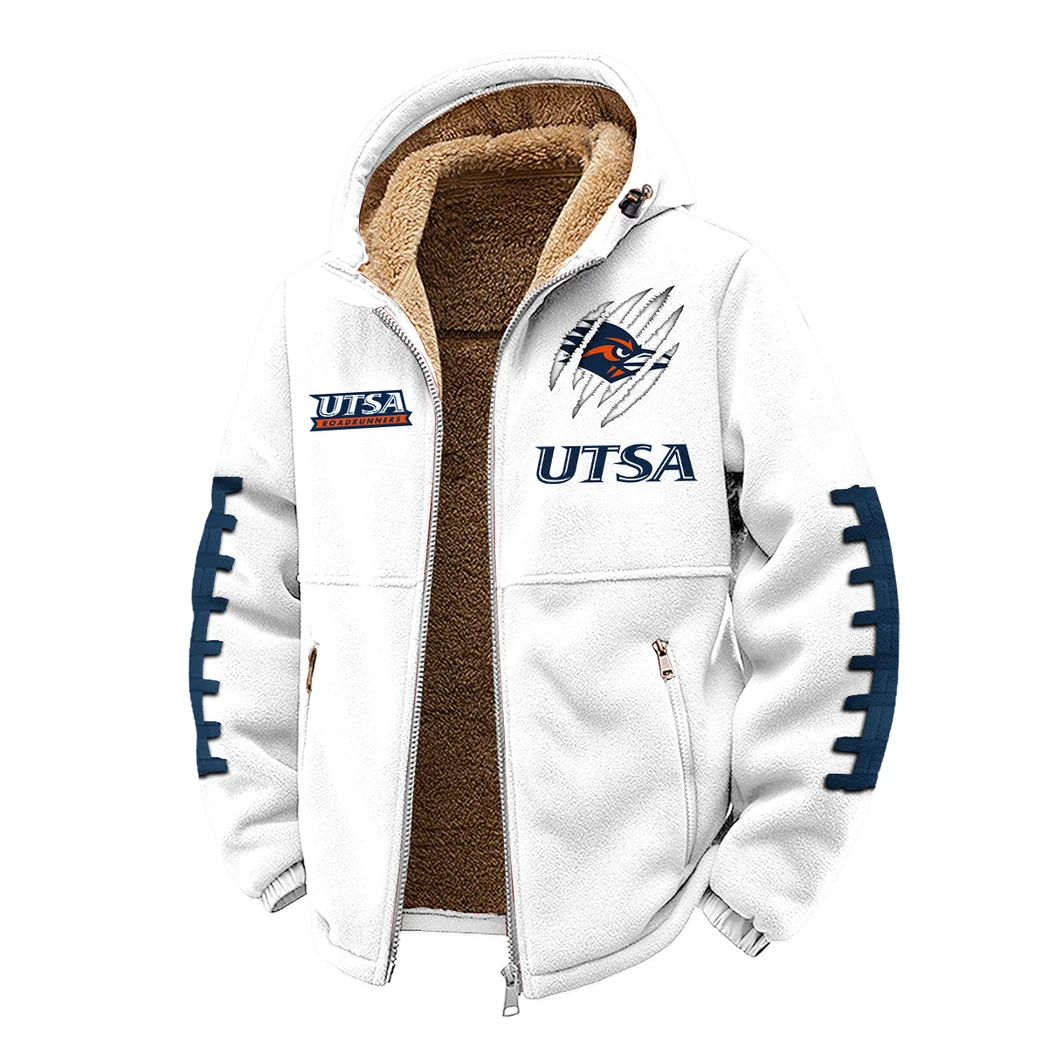 UTSA Winter Fleece Jacket, Ski & Snowboard Mid-Layer HVN1445UT - White - Image 2