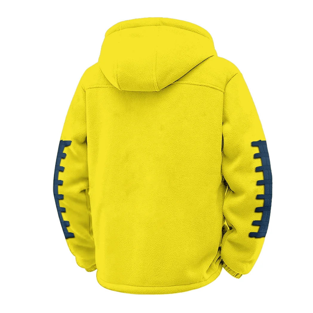 UTSA Winter Fleece Jacket, Ski & Snowboard Mid-Layer HVN1445UT - Yellow - Image 3