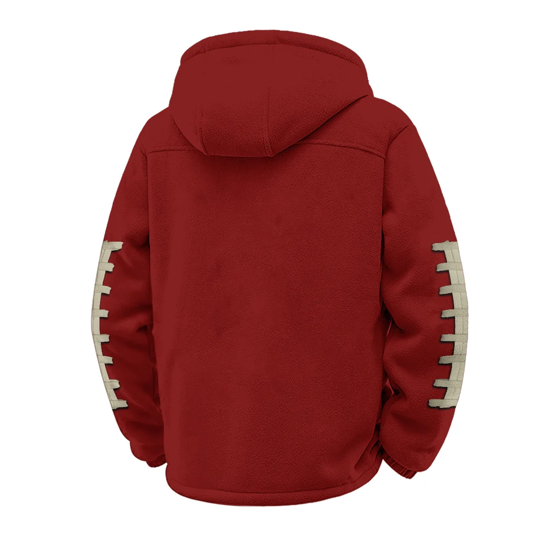 The Commodore Pride Winter Fleece Jacket, Ultra-Soft Fleece Shell HVN1445VC - Wine - Image 3