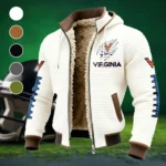 The Virginia Pride Fleece-Lined Hooded Jacket, Dynamic Training Hooded Shell HVN1445VI - White