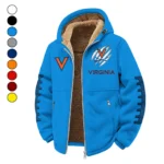 The Virginia Pride Winter Fleece Jacket, Heavyweight Plush Fleece HVN1445VI - cyan