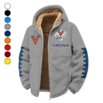 The Virginia Pride Winter Fleece Jacket, Heavyweight Plush Fleece HVN1445VI - Grey