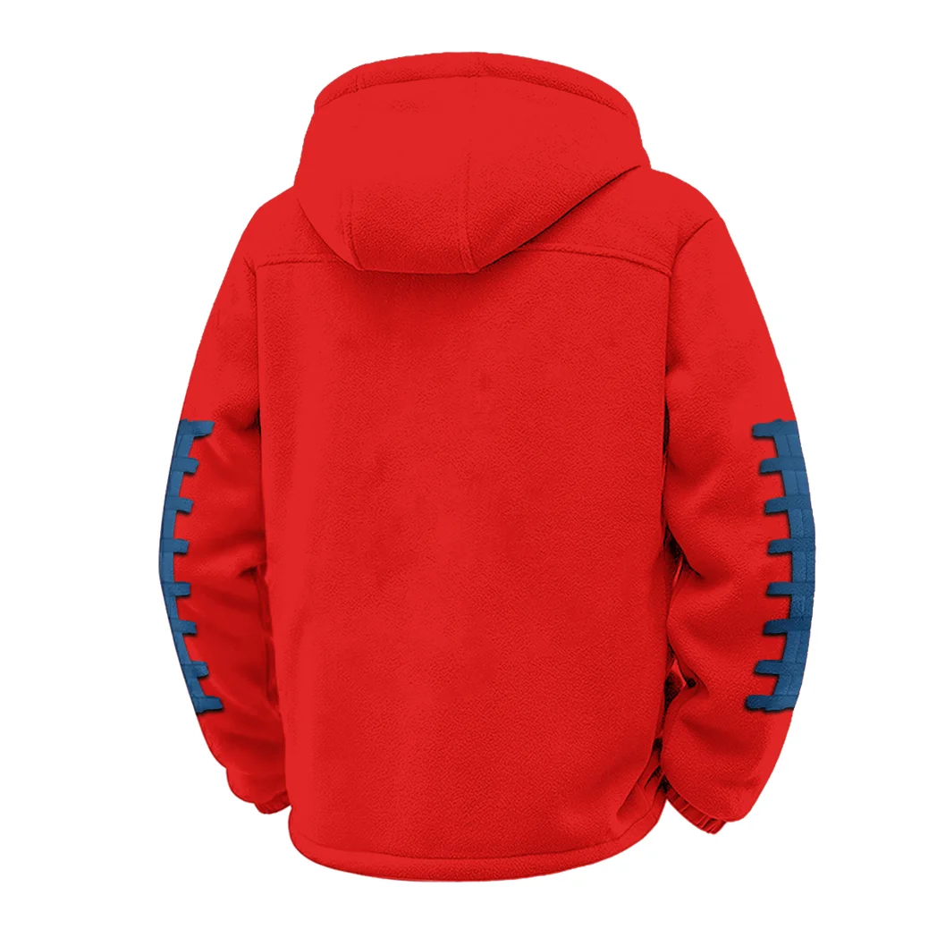 The Virginia Pride Winter Fleece Jacket, Heavyweight Plush Fleece HVN1445VI - red - Image 3