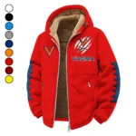 The Virginia Pride Winter Fleece Jacket, Heavyweight Plush Fleece HVN1445VI - red