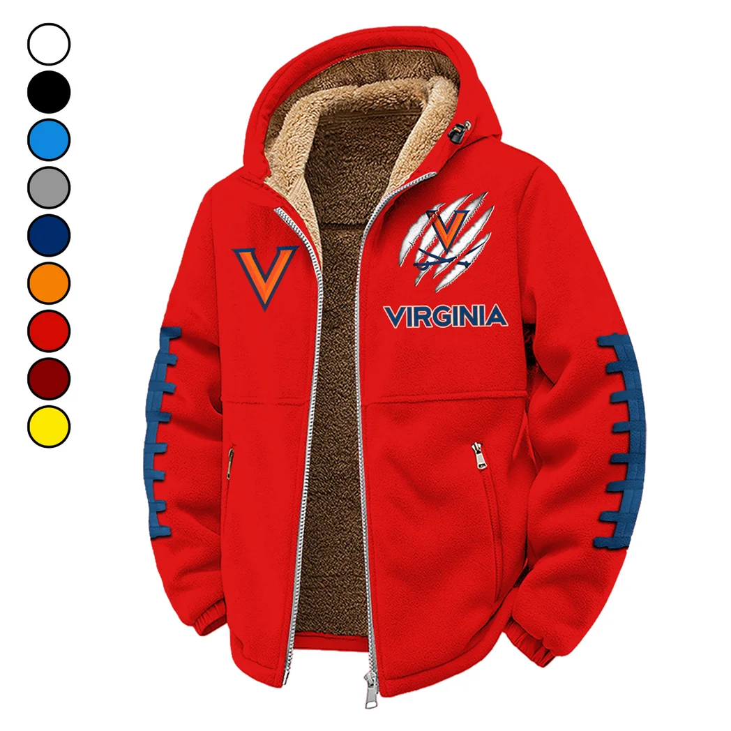 The Virginia Pride Winter Fleece Jacket, Heavyweight Plush Fleece HVN1445VI - red