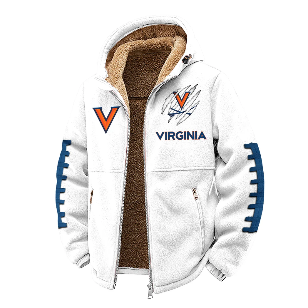 The Virginia Pride Winter Fleece Jacket, Heavyweight Plush Fleece HVN1445VI - White - Image 2