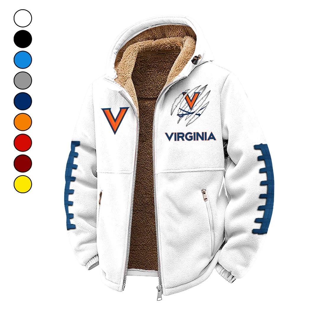 The Virginia Pride Winter Fleece Jacket, Heavyweight Plush Fleece HVN1445VI - White