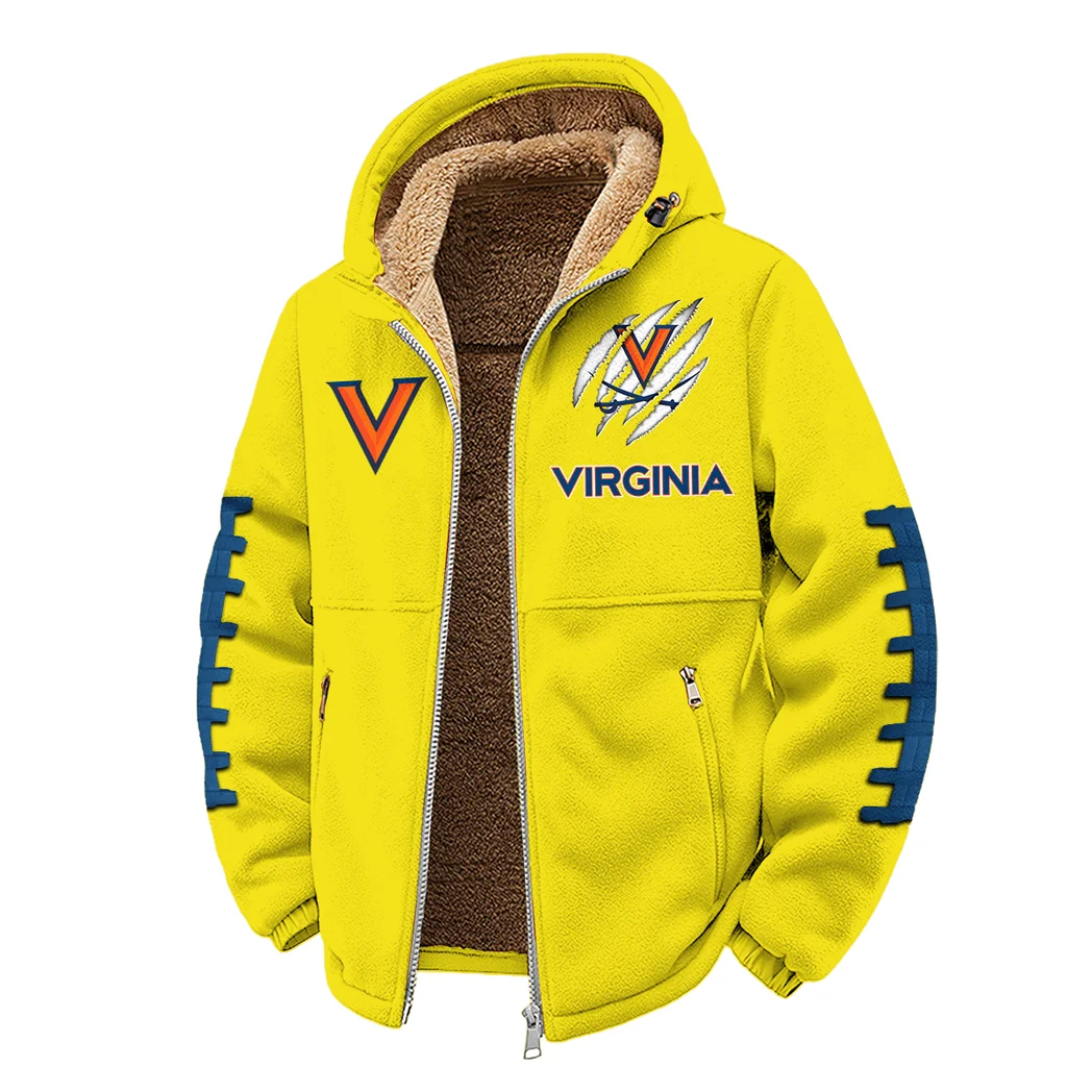 The Virginia Pride Winter Fleece Jacket, Heavyweight Plush Fleece HVN1445VI - Yellow - Image 2