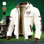 The Hokie Force Fleece-Lined Hooded Jacket, High-Performance Trail Jacket HVN1445VT - White