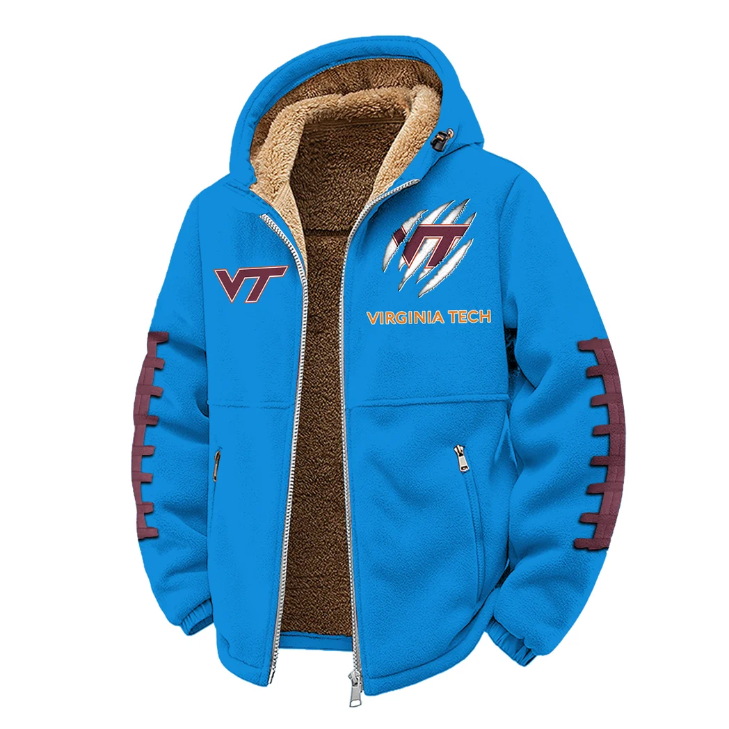 The Hokie Force Winter Fleece Jacket, Brushed Interior Winter Fleece HVN1445VT - cyan - Image 2