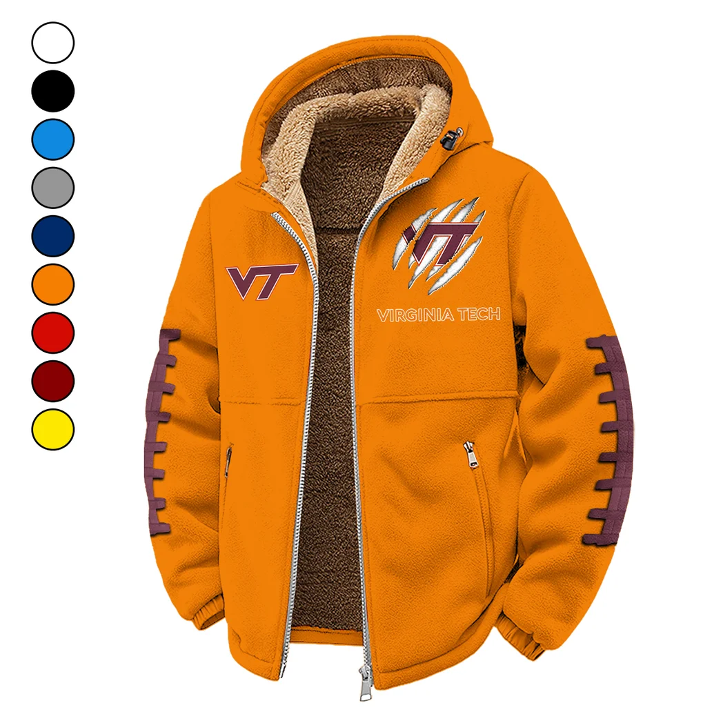 The Hokie Force Winter Fleece Jacket, Brushed Interior Winter Fleece HVN1445VT - Orange