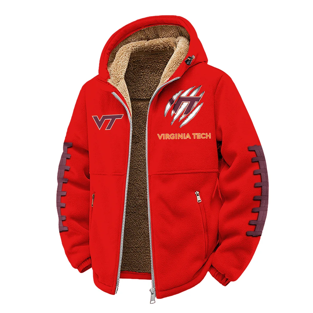 The Hokie Force Winter Fleece Jacket, Brushed Interior Winter Fleece HVN1445VT - red - Image 2