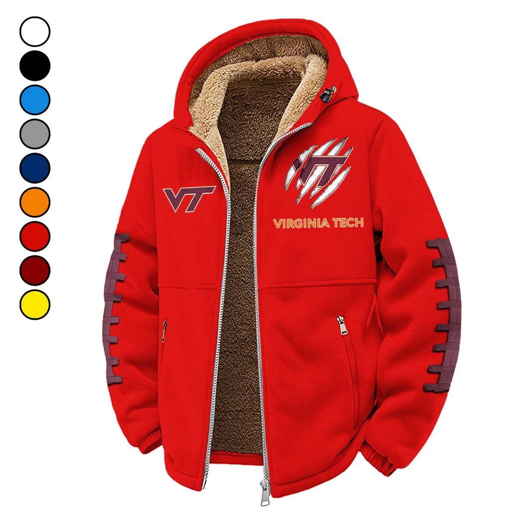 The Hokie Force Winter Fleece Jacket, Brushed Interior Winter Fleece HVN1445VT - red