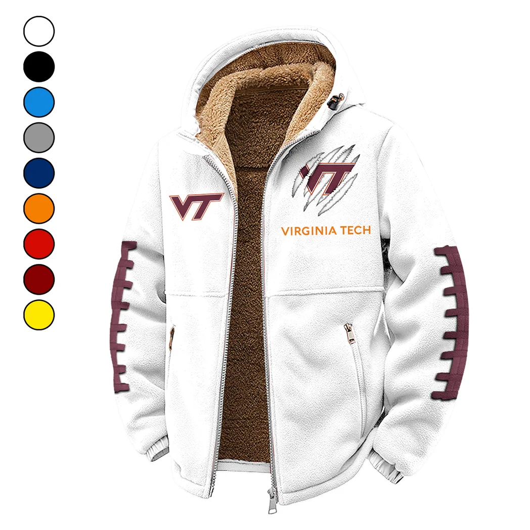 The Hokie Force Winter Fleece Jacket, Brushed Interior Winter Fleece HVN1445VT - White