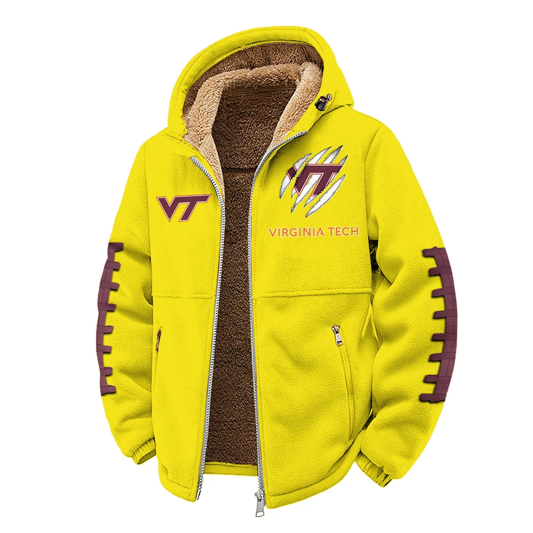 The Hokie Force Winter Fleece Jacket, Brushed Interior Winter Fleece HVN1445VT - Yellow - Image 2