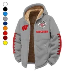The Badgers Winter Fleece Jacket, Luxe Microfleece Pullover HVN1445WB - Grey