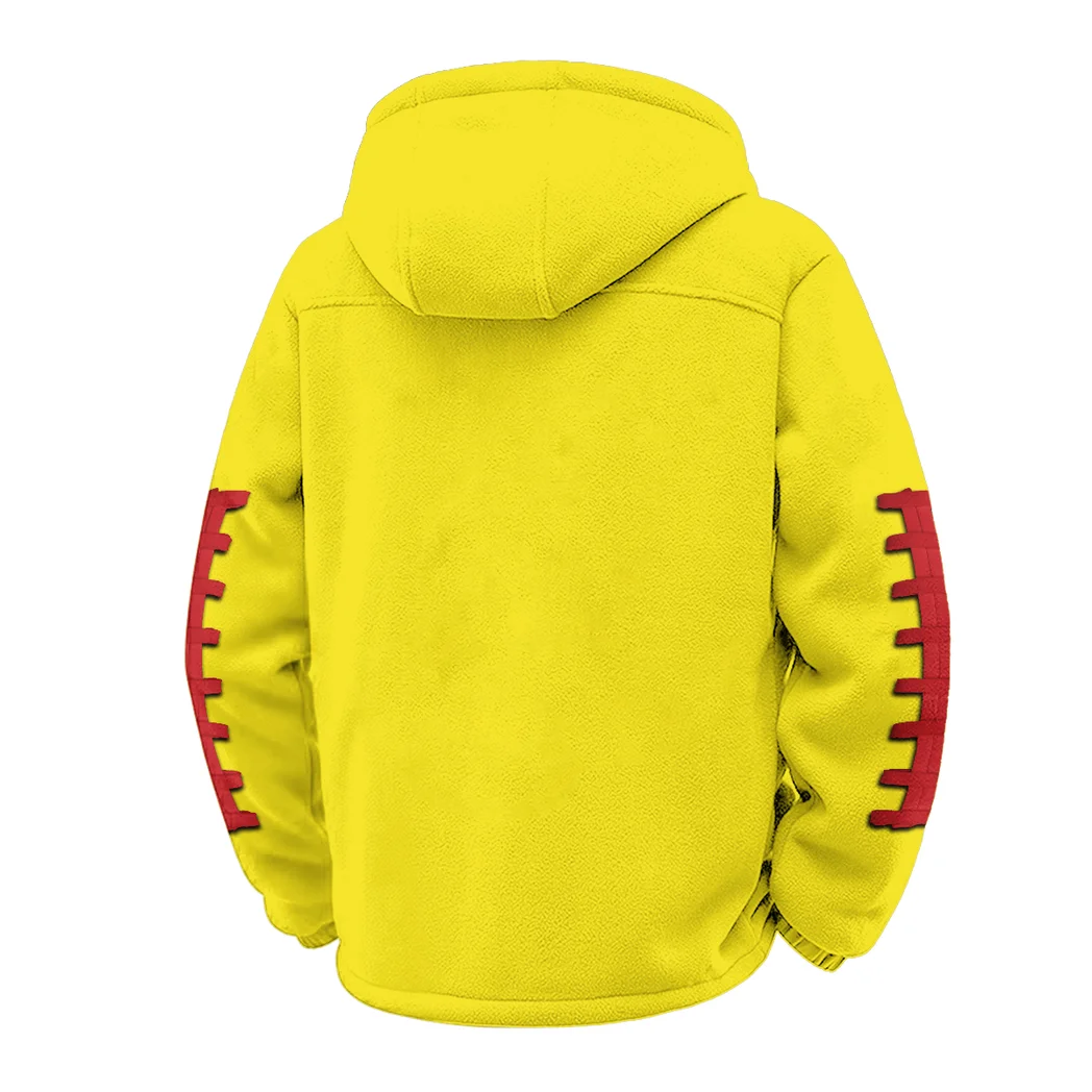 The Badgers Winter Fleece Jacket, Luxe Microfleece Pullover HVN1445WB - Yellow - Image 3