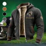 The Wyoming Power Fleece-Lined Hooded Jacket, Wind-Blocker Insulated Hoody HVN1445WC - Grey