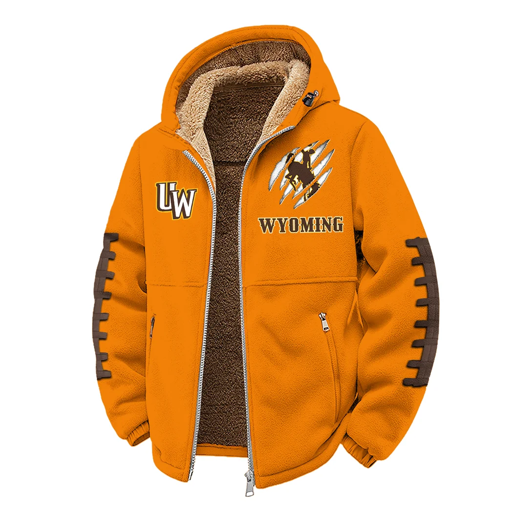 The Wyoming Power Winter Fleece Jacket, Anti-Pill Thermal Fleece HVN1445WC - Orange - Image 2