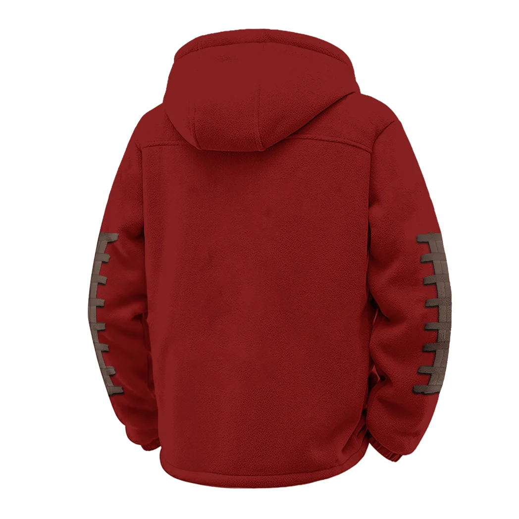 The Wyoming Power Winter Fleece Jacket, Anti-Pill Thermal Fleece HVN1445WC - Wine - Image 3