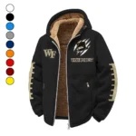Old Gold and Black Winter Fleece Jacket, Thermal Winter Fleece HVN1445WF - Black