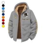 Old Gold and Black Winter Fleece Jacket, Thermal Winter Fleece HVN1445WF - Grey