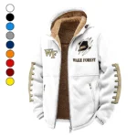 Old Gold and Black Winter Fleece Jacket, Thermal Winter Fleece HVN1445WF - White