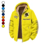 Old Gold and Black Winter Fleece Jacket, Thermal Winter Fleece HVN1445WF - Yellow