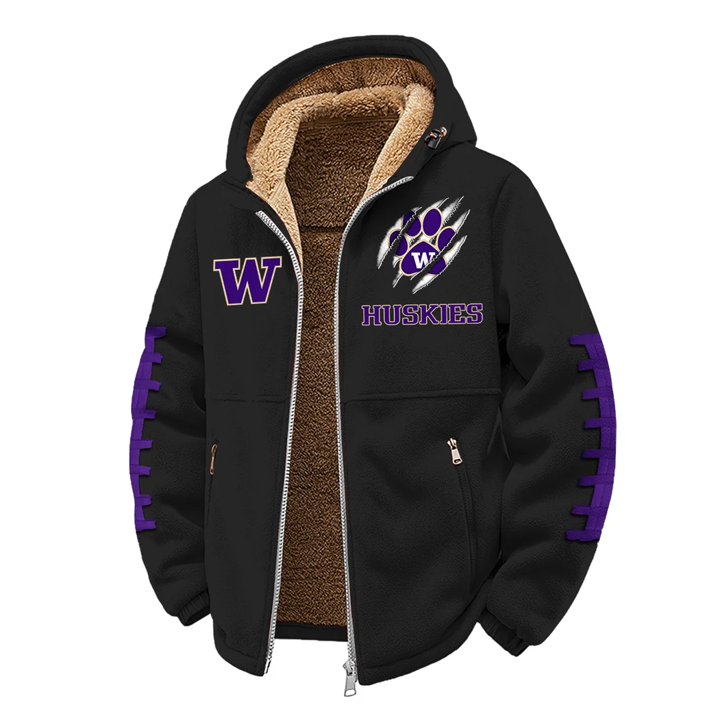 The Husky Spirit Winter Fleece Jacket, Arctic Expedition Fleece HVN1445WH - Black - Image 2