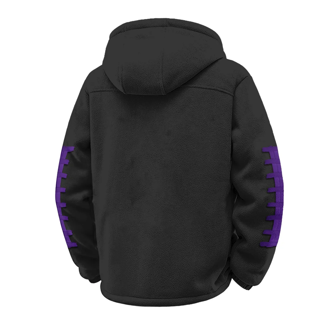 The Husky Spirit Winter Fleece Jacket, Arctic Expedition Fleece HVN1445WH - Black - Image 3