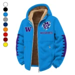 The Husky Spirit Winter Fleece Jacket, Arctic Expedition Fleece HVN1445WH - cyan