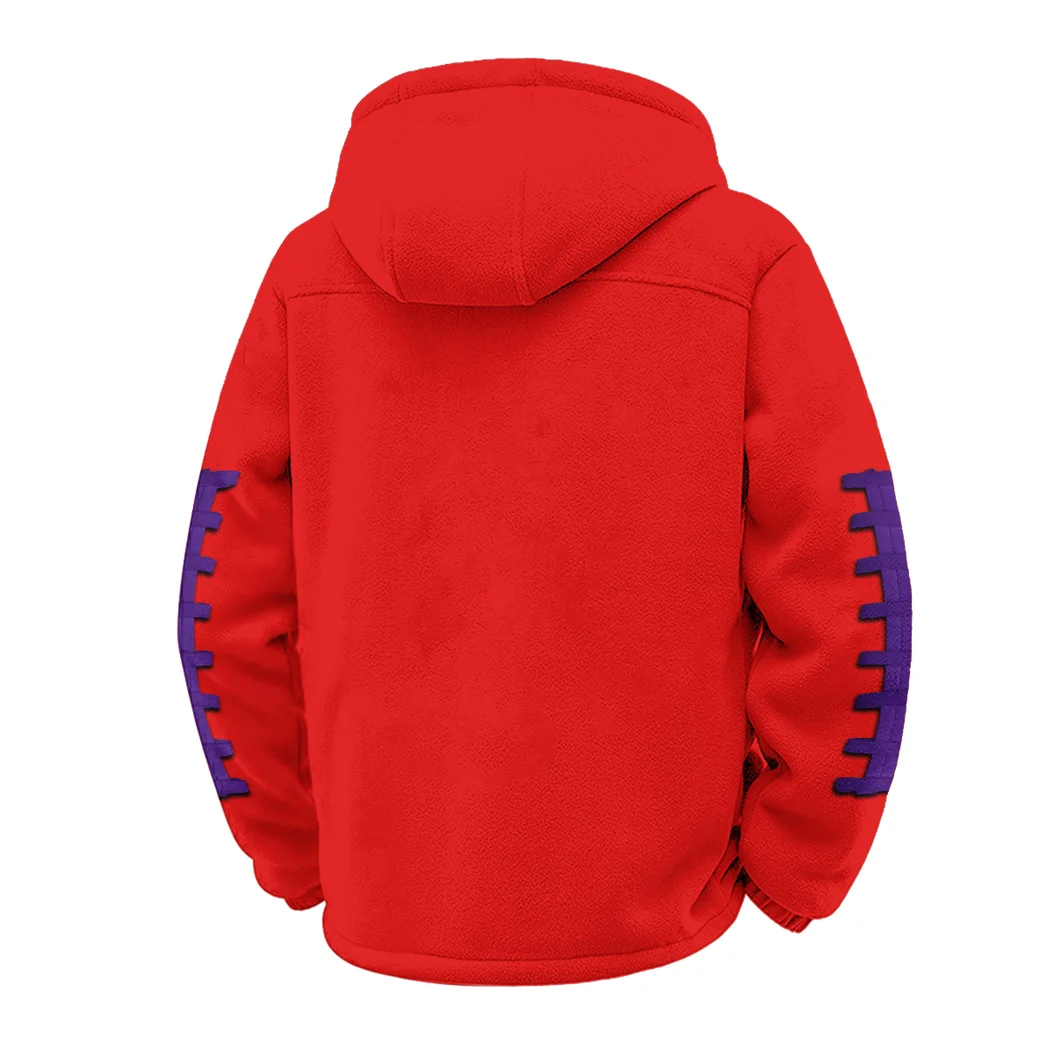 The Husky Spirit Winter Fleece Jacket, Arctic Expedition Fleece HVN1445WH - red - Image 3