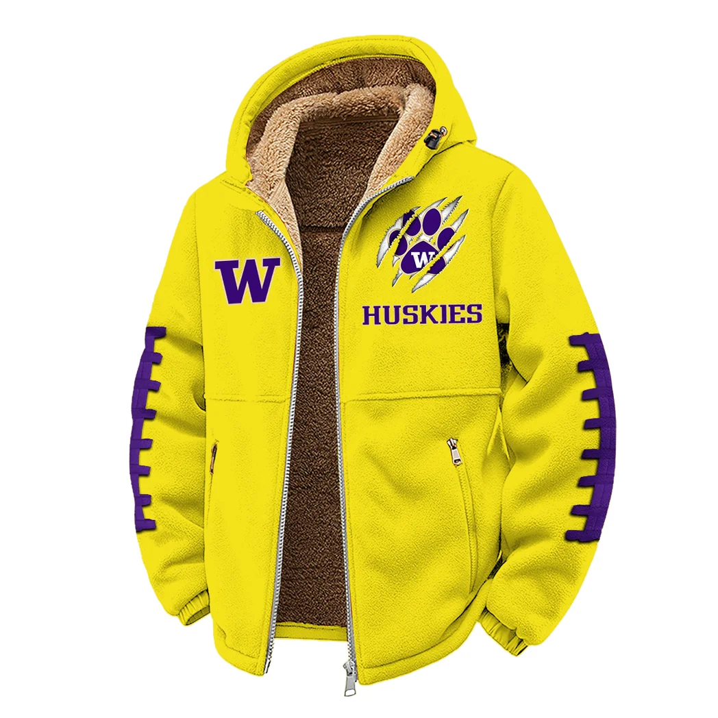 The Husky Spirit Winter Fleece Jacket, Arctic Expedition Fleece HVN1445WH - Yellow - Image 2