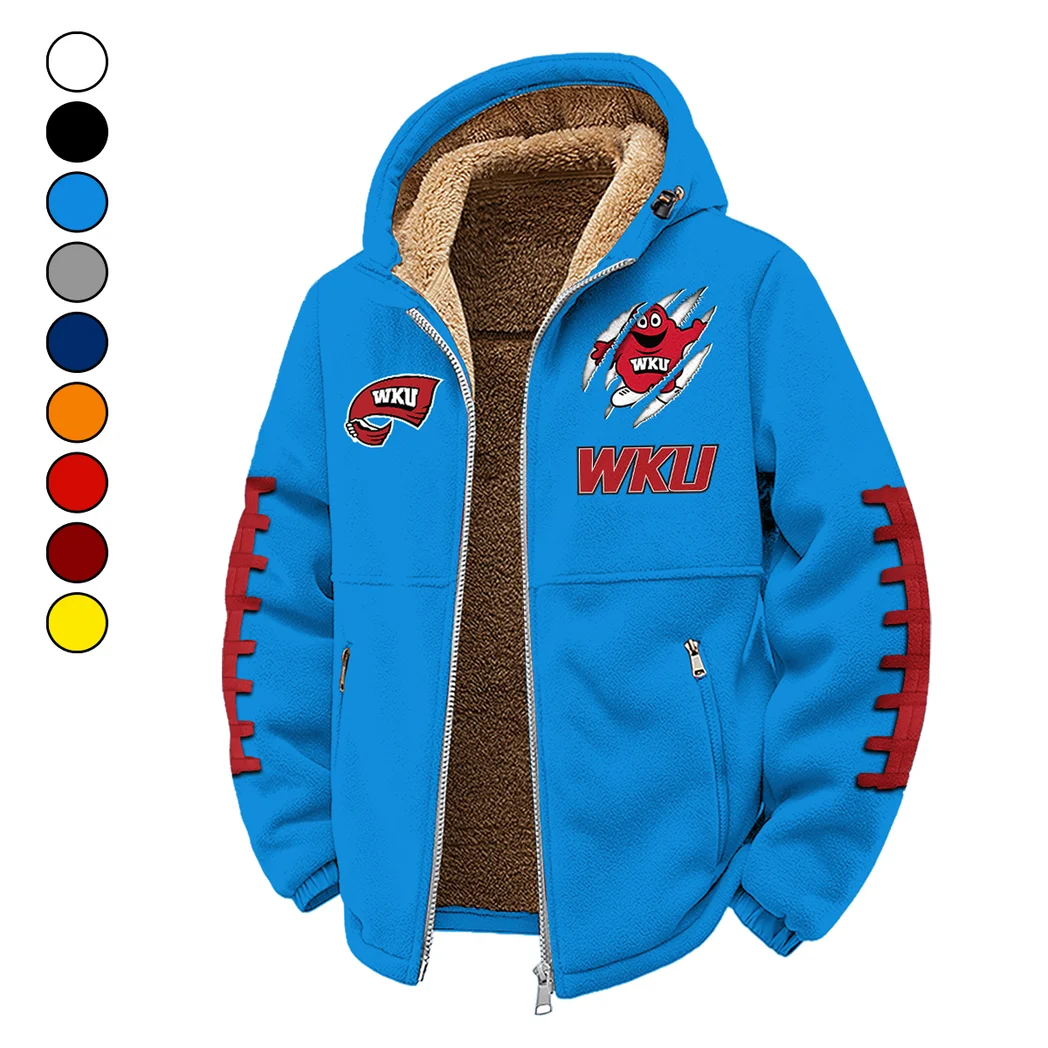The Hilltopper Elite Winter Fleece Jacket, Extreme Cold Fleece Coat HVN1445WK - cyan