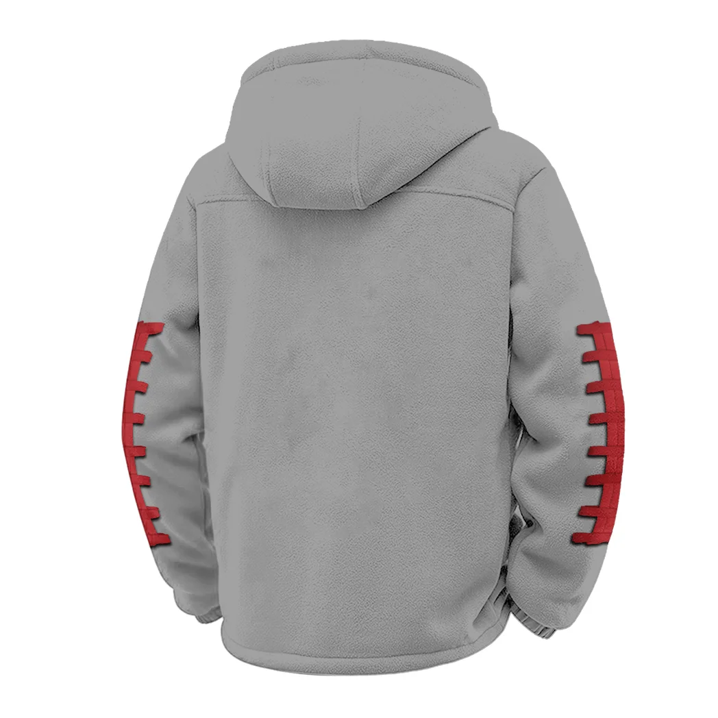 The Hilltopper Elite Winter Fleece Jacket, Extreme Cold Fleece Coat HVN1445WK - Grey - Image 3