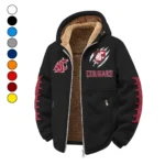 The WSU Elite Winter Fleece Jacket, Insulated Sport Hoody HVN1445WS - Black
