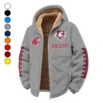 The WSU Elite Winter Fleece Jacket, Insulated Sport Hoody HVN1445WS - Grey