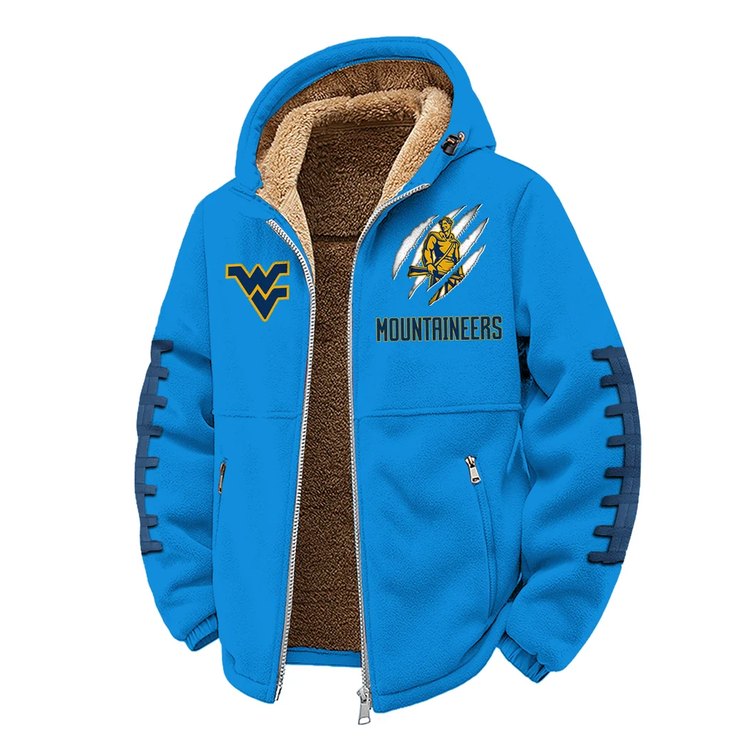 The WVU Spirit Winter Fleece Jacket, Premium Fleece Barrier HVN1445WV - cyan - Image 2