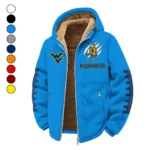 The WVU Spirit Winter Fleece Jacket, Premium Fleece Barrier HVN1445WV - cyan