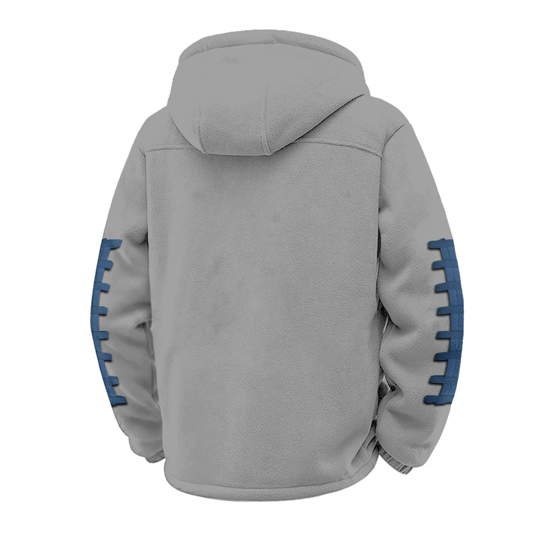 The WVU Spirit Winter Fleece Jacket, Premium Fleece Barrier HVN1445WV - Grey - Image 3