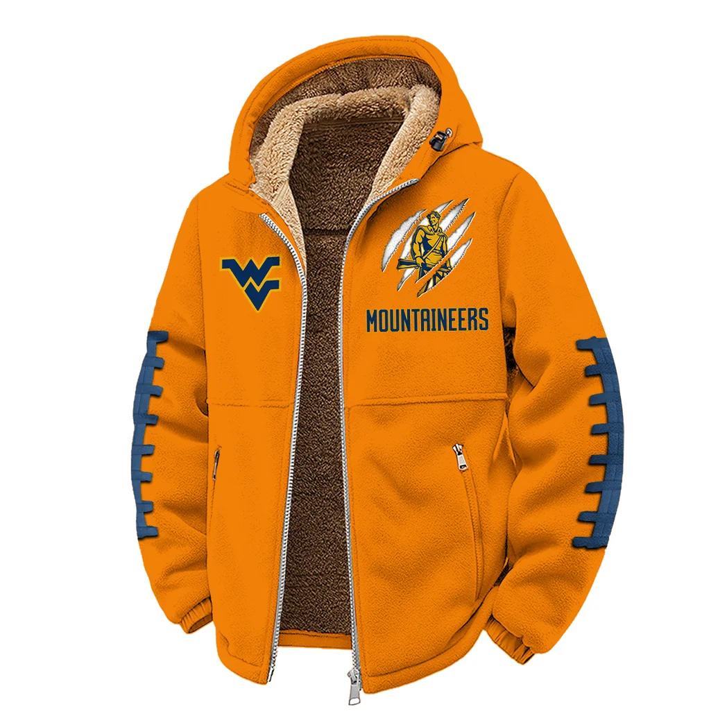 The WVU Spirit Winter Fleece Jacket, Premium Fleece Barrier HVN1445WV - Orange - Image 2