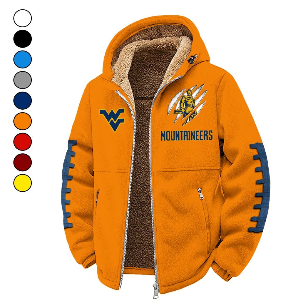 The WVU Spirit Winter Fleece Jacket, Premium Fleece Barrier HVN1445WV - Orange