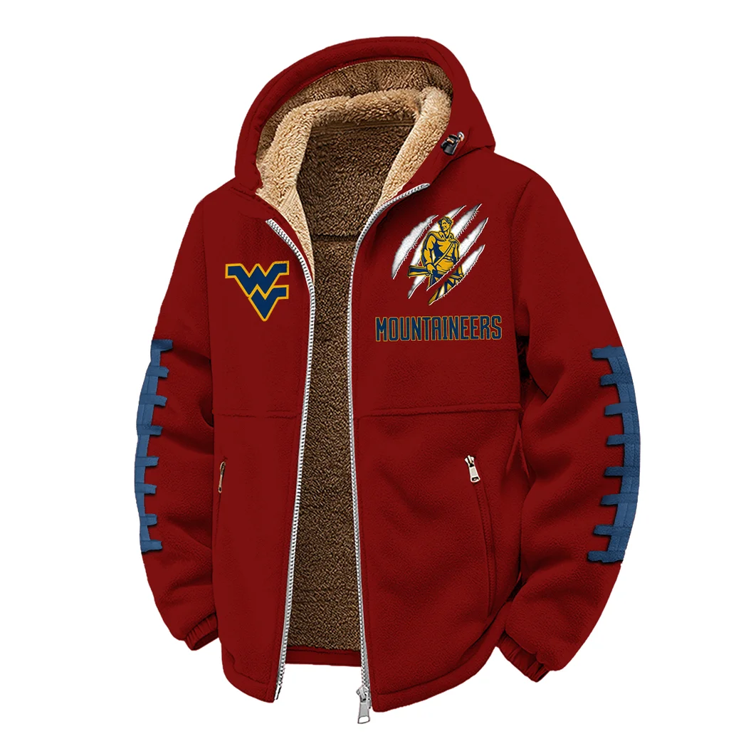 The WVU Spirit Winter Fleece Jacket, Premium Fleece Barrier HVN1445WV - Wine - Image 2