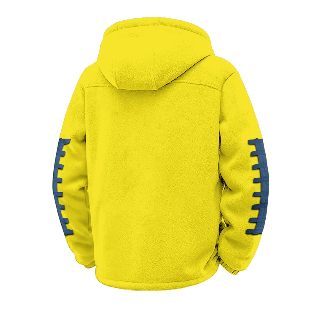 The WVU Spirit Winter Fleece Jacket, Premium Fleece Barrier HVN1445WV - Yellow - Image 3