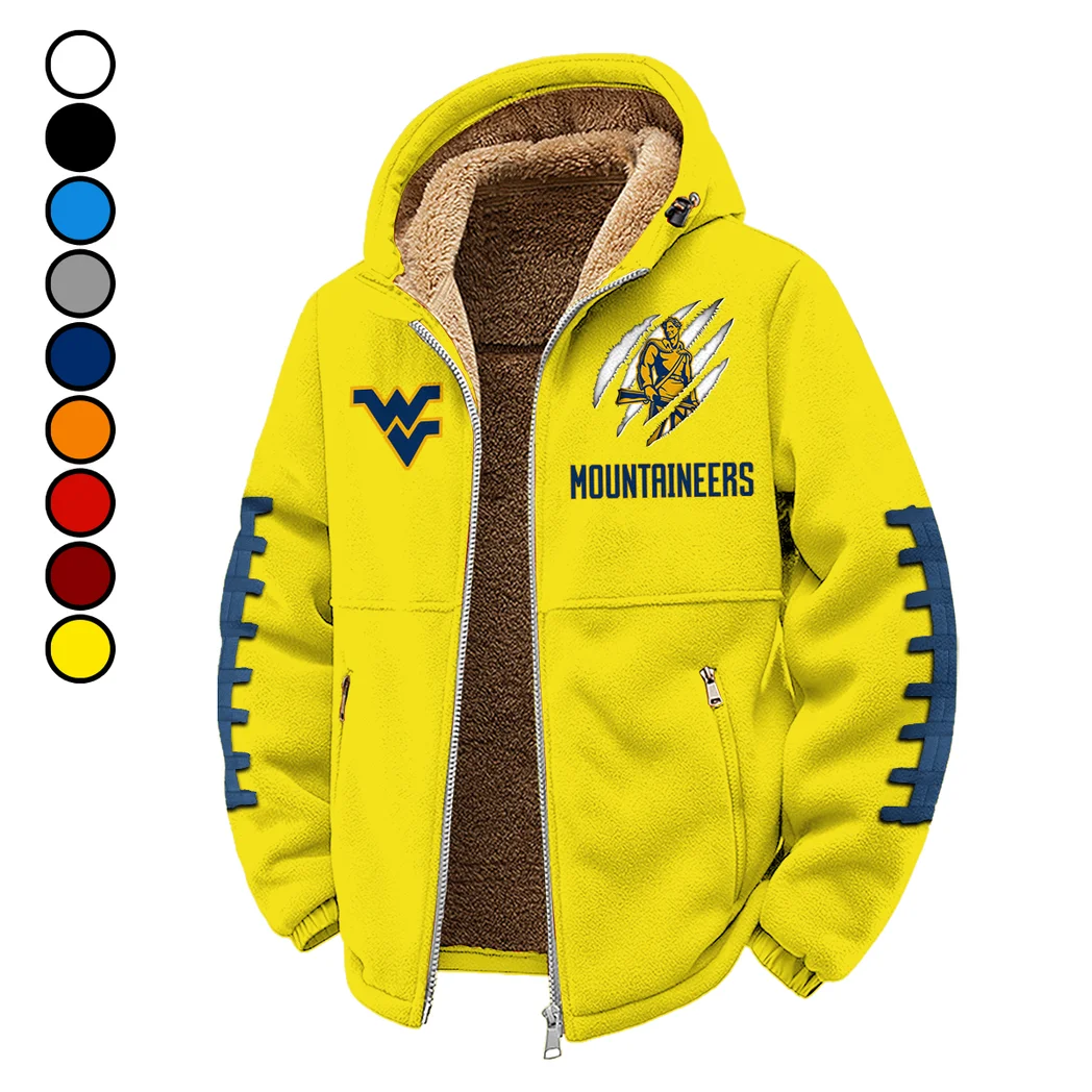 The WVU Spirit Winter Fleece Jacket, Premium Fleece Barrier HVN1445WV - Yellow