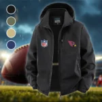 Red Talons Fleece Windbreaker Jacket, Thermal Wind-Stop Jacket HVN1446AC - Black